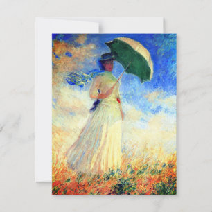 Monet Woman mit einem Sonnenschirm rechts Save The Date