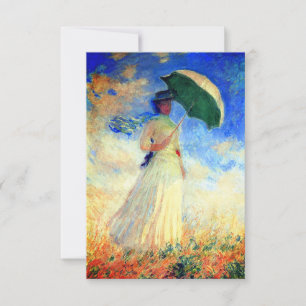 Monet Woman mit einem Sonnenschirm rechts Save The Date