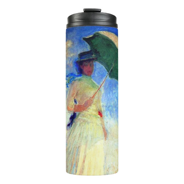 Monet Woman mit einem Sonnenschirm rechts Thermosbecher (Vorderseite)