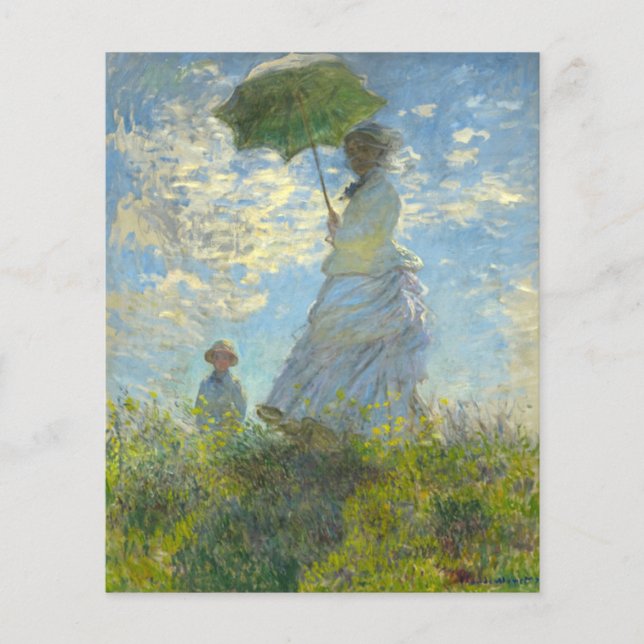 Monet Woman mit einem Sonnenschirmpapier (Vorderseite)
