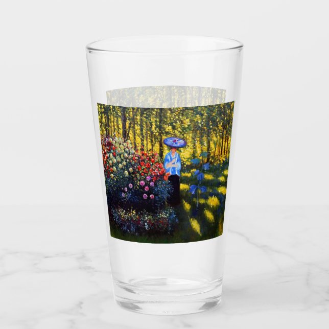 Monet Woman mit Parasol im Garten Glas (Vorderseite)