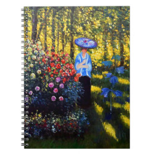 Monet Woman mit Parasol im Garten Notizblock