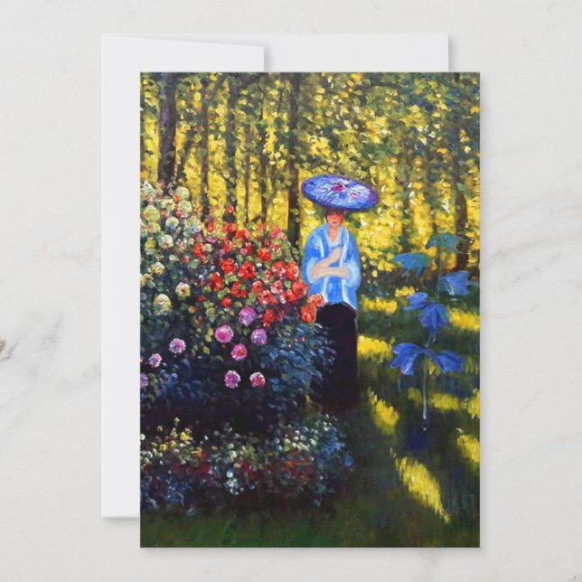 Monet Woman mit Parasol im Garten Save The Date (Vorderseite)