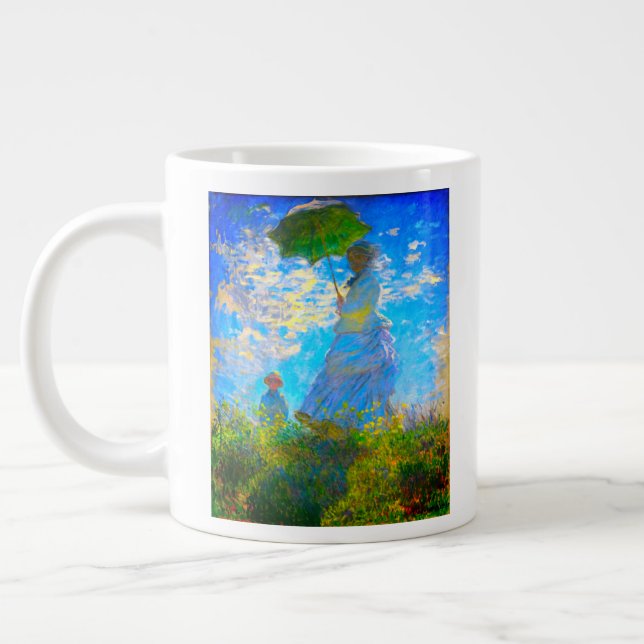 Monet Woman mit Parasol Jumbo-Tasse (Links)