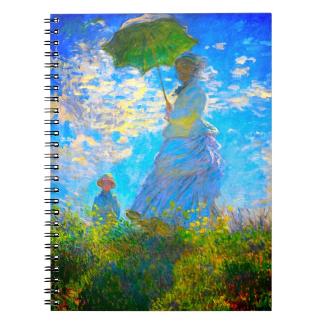 Monet Woman mit Parasol Notizblock (Vorderseite)
