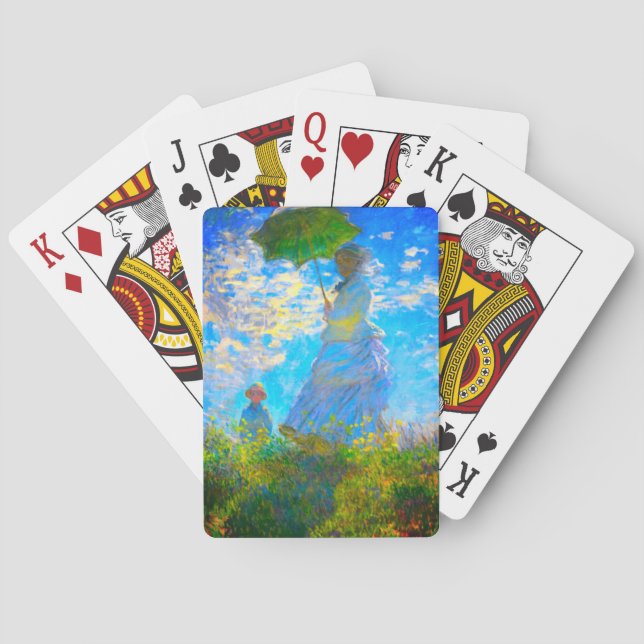 Monet Woman mit Parasol Spielkarten (Rückseite)