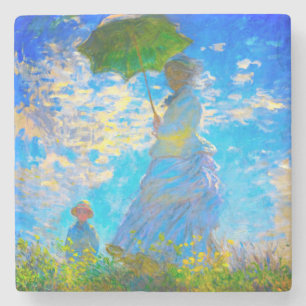Monet Woman mit Parasol Steinuntersetzer