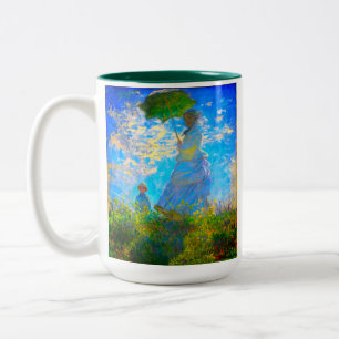 Monet Woman mit Parasol Zweifarbige Tasse