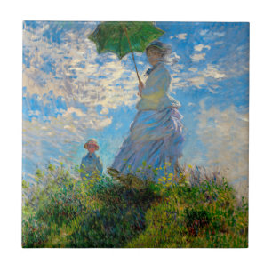 Monet Woman Parasol Impressionismus Fliese