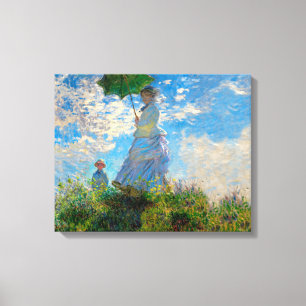 Monet Woman Parasol Impressionismus Leinwanddruck