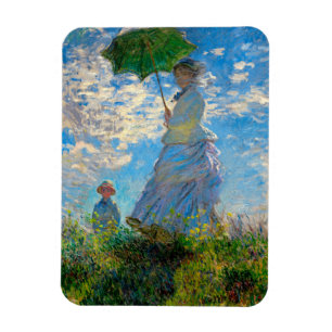 Monet Woman Parasol Impressionismus Magnet