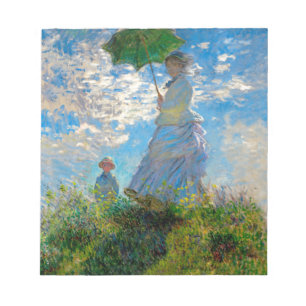 Monet Woman Parasol Impressionismus Notizblock