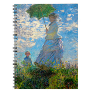 Monet Woman Parasol Impressionismus Notizblock