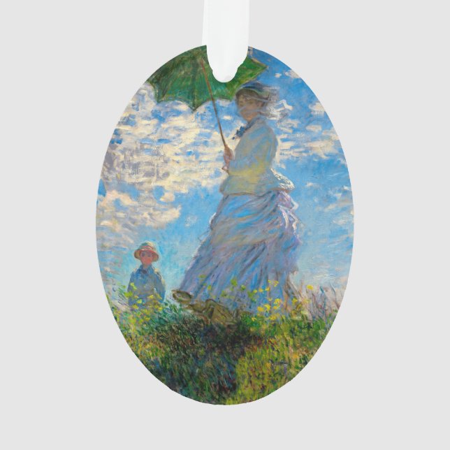 Monet Woman Parasol Impressionismus Ornament (Rückseite)