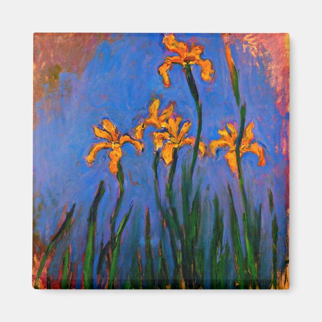 Monet-Yellow Irises Magnet (Vorne)
