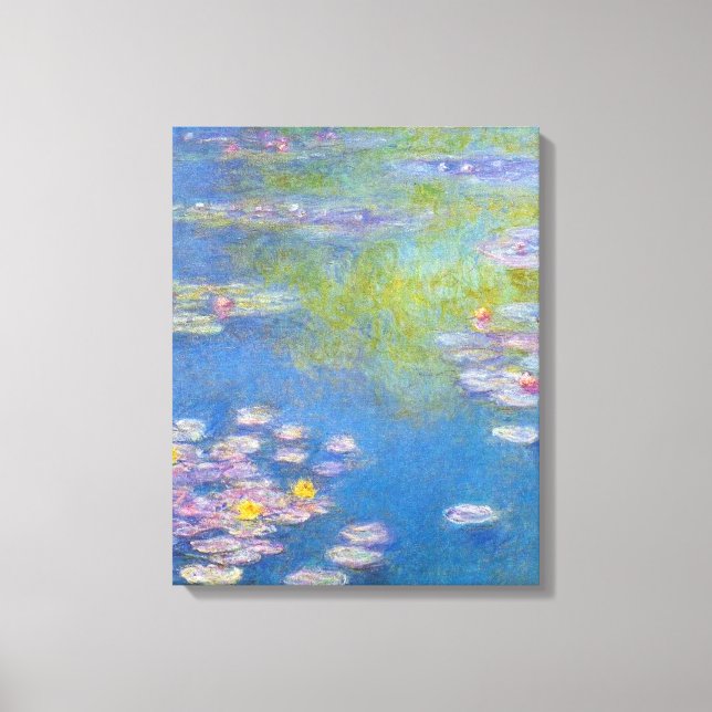 Monet Yellow Water Lilies Leinwanddruck (Vorderseite)