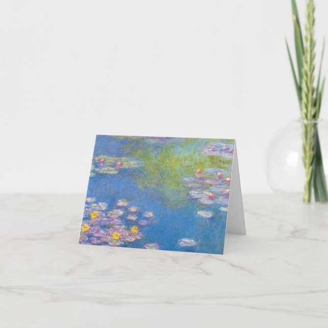 Monet Yellow Water Lilies Note Card Karte (Vorderseite)