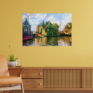 Monet - Zaandam, Kanalgemälde Poster