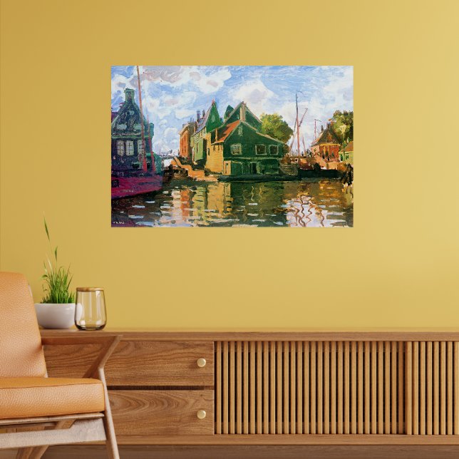 Monet - Zaandam, Kanalgemälde Poster (Wohnzimmer 2)