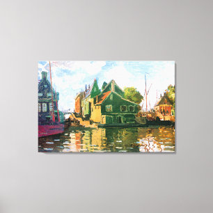 Monet - Zaandam, Kanalmalerei Leinwanddruck
