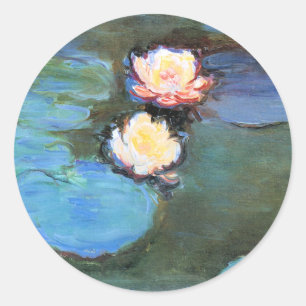 Monets berühmte Seerosen, 1897-1899, Runder Aufkleber