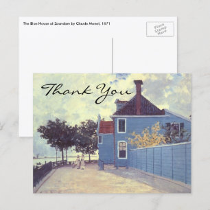 Monets blaues Haus in Zaandam Postkarte