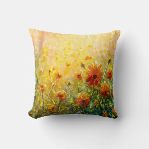 Monets Blumenbilder: Impressionistische Landschaft Kissen