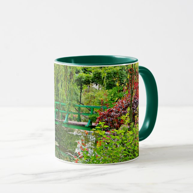 Monet's bridge, Monet's Garden, Green, Giverny Tasse (VorderseiteRechts)