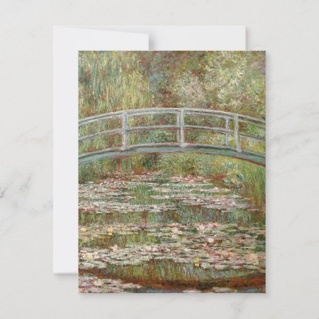 Monets "Bridge Over a Pond of Water Lilies" 1899 Einladung (Vorderseite)
