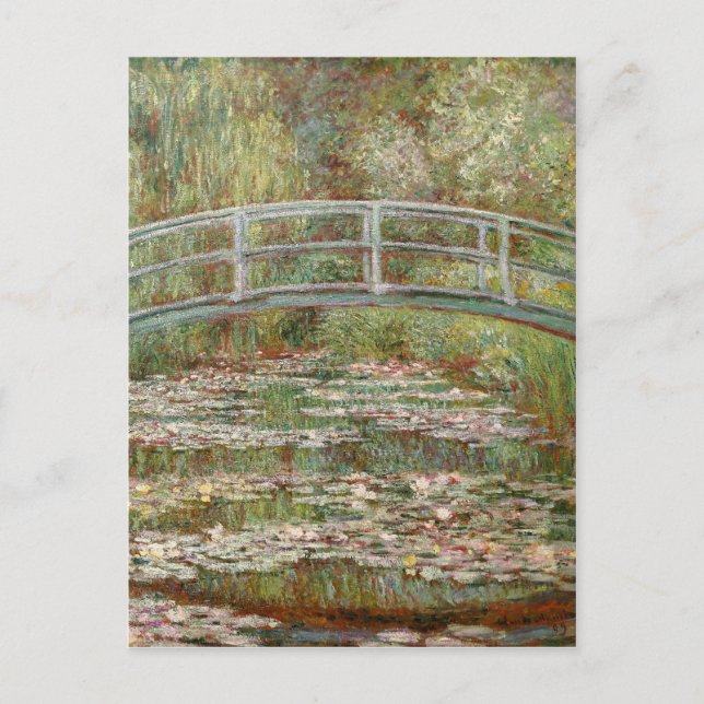 Monets "Bridge Over a Pond of Water Lilies" 1899 Postkarte (Vorderseite)