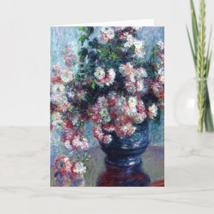 Monets Chrysantheme-Kunst-Gruß-Karte Karte