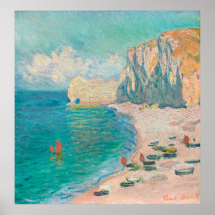 Monet's Der Strand und die Falaise d'Or Poster