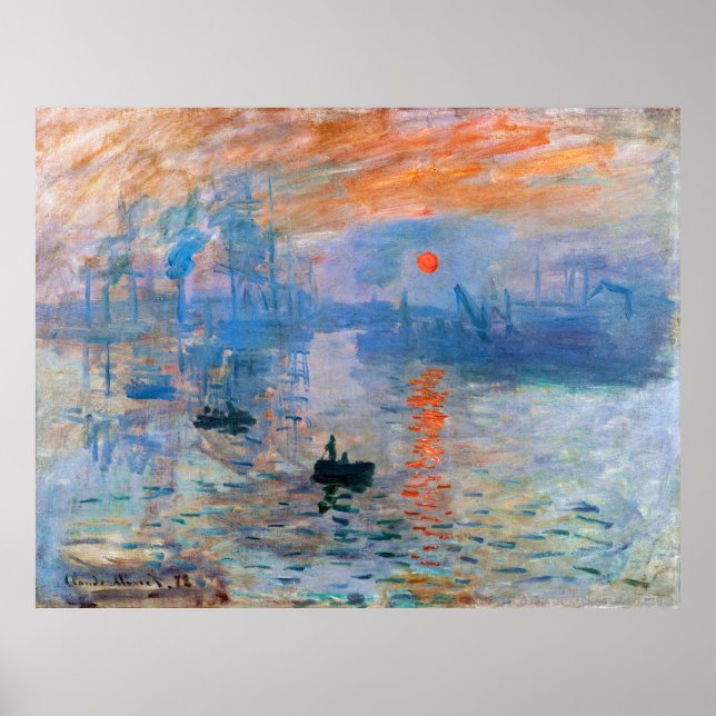 Monets Eindruck, Sonnenaufgang Poster (Vorne)
