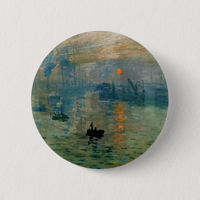 Monets Eindruck Sonnenaufgang (Soleil Levant) - 18 Button (Vorderseite)