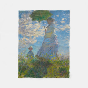 Monets Frau mit dem Parasol Fleecedecke