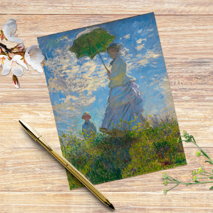 Monets Frau mit dem Parasol Postkarte