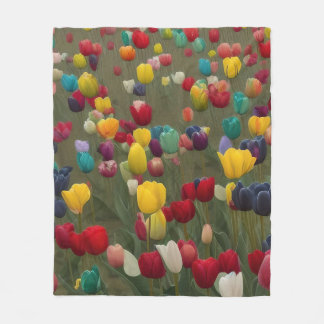 Monet's French Garden at Giverny Tulips Print 1 Fleecedecke