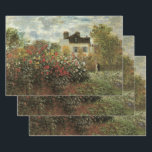 Monet's Garden in Argenteuil von Claude Monet Geschenkpapier Set<br><div class="desc">Der Artist's Garden in Argenteuil (Eine Ecke des Gartens mit Dahlias) (1873) von Claude Monet ist ein Vintager Impressionismus feiner Kunst Blumenmalerei. Ein Landhaus liegt im Hintergrund. Ein Paar in der Liebe geht vorbei an einem romantischen Frühlingsgarten mit blühenden Rose und anderen Blume. Über den Künstler: Claude Monet (1840-1926) war...</div>