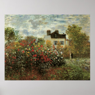 Monet's Garden in Argenteuil von Claude Monet Poster
