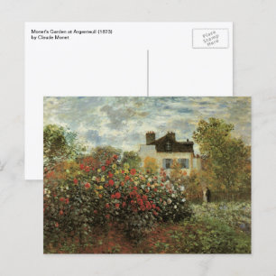 Monet's Garden in Argenteuil von Claude Monet Postkarte
