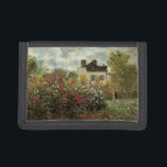 Monet's Garden in Argenteuil von Claude Monet Trifold Geldbörse<br><div class="desc">Der Artist's Garden in Argenteuil (Eine Ecke des Gartens mit Dahlias) (1873) von Claude Monet ist ein Vintager Impressionismus feiner Kunst Blumenmalerei. Ein Landhaus liegt im Hintergrund. Ein Paar in der Liebe geht vorbei an einem romantischen Frühlingsgarten mit blühenden Rose und anderen Blume. Über den Künstler: Claude Monet (1840-1926) war...</div>