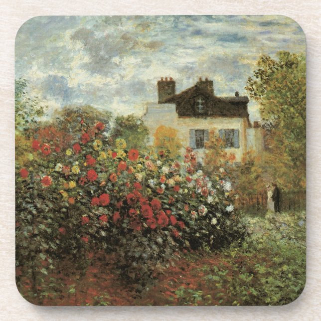 Monet's Garden in Argenteuil von Claude Monet Untersetzer (Vorderseite)