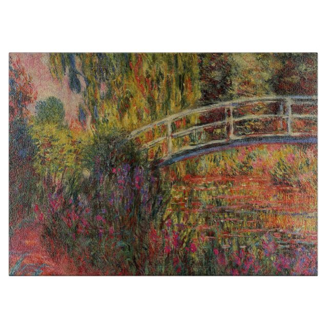 Monet's Garden Large Glass Cutting Board Schneidebrett (Vorderseite)