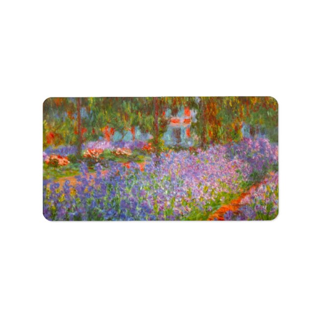 Monet's Garden von Claude Monet Adressaufkleber (Vorne)