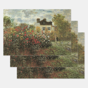 Monets Garten in Argenteuil von Claude Monet Geschenkpapier Set