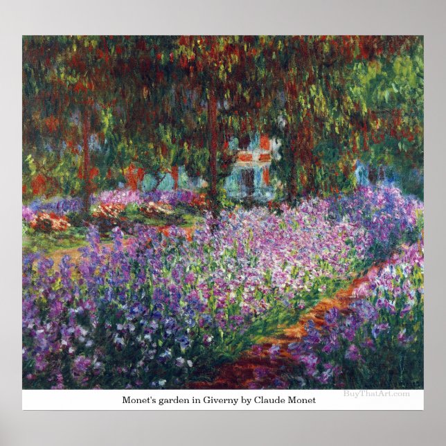Monets Garten in Giverny von Claude Monet Poster (Vorne)