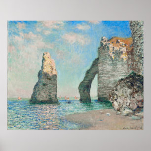 Monets Klippen bei Étretat Poster