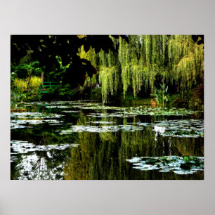 Monets Lily Pond with Willows, Giverny, Frankreich Poster