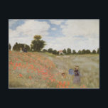 Monets Mohnblume archiviert Postkarte<br><div class="desc">Claude Monets Meisterwerk: Mohnblumenfeld</div>