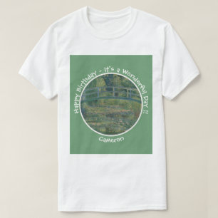 Monets Party Water-Lily Pond und Footbridge T-Shirt